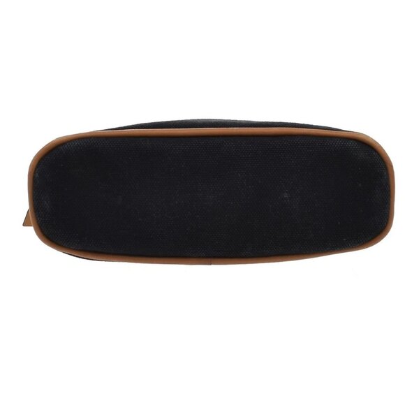 HERMES Logo Bolide 16 Mini Pouch Bag 100% Cotton Leather Black France 09KB142 - Picture 6 of 15